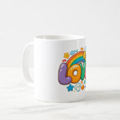 🌈💖 “LIEFDE” Regenboogmok ☕✨ Koffiemok (Voorkant links)