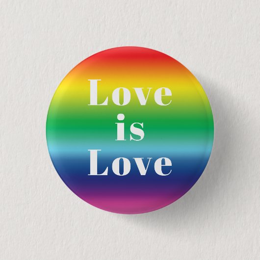 Liefde regenboogpatroon lgbatq gay pride ronde button 3,2 cm (Voorkant)