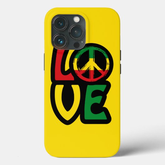 Liefde reggae muziek vrede symbool, Reggae Case-Mate iPhone Case (Achterkant)