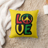 Liefde reggae muziek vrede symbool reggae kussen (Deken)