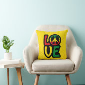 Liefde reggae muziek vrede symbool reggae kussen (Stoel)