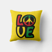 Liefde reggae muziek vrede symbool reggae kussen (Achterkant)