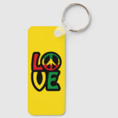 Liefde reggae muziek vrede symbool reggae sleutelhanger (Achterkant)