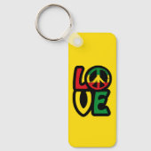 Liefde reggae muziek vrede symbool reggae sleutelhanger (Voorkant)