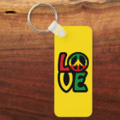Liefde reggae muziek vrede symbool reggae sleutelhanger (Voorkant)