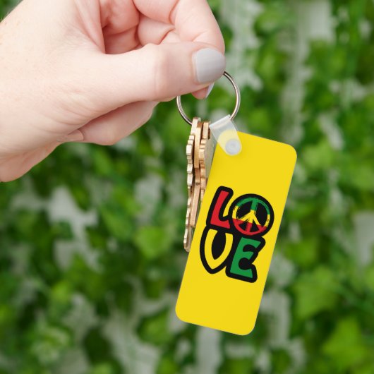 Liefde reggae muziek vrede symbool reggae sleutelhanger (Hand)