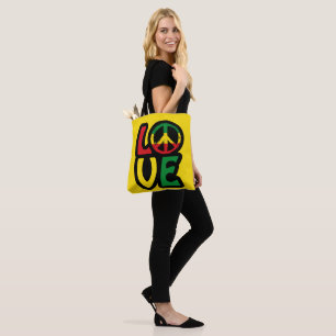 Liefde reggae muziek vrede symbool reggae tas