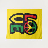 Liefde reggae muziek vrede symbool, wandtapijt wandkleed (Voorkant (horizontaal))