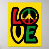 Liefde reggae Muzieksymbool reggae Poster (Voorkant)