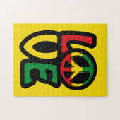 Liefde Reggae Vredessymbool Reggae Legpuzzel (Horizontaal)