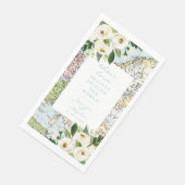 Liefde reist rond de Wereld  Floral Map Servet (Hoek)