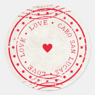 Liefde Reizen Bestemming Bruiloft Ronde Sticker