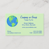 Liefde respect voor de aarde, zijn toekomstige Vis Visitekaartje (Voorkant)