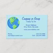 Liefde respect voor de aarde, zijn toekomstige Vis Visitekaartje (Voorkant)