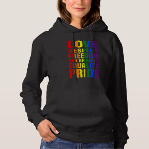 Liefde respect voor tolerantie Vrijheid Gelijkheid Hoodie