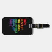 Liefde respect voor vrijheid tolerantie Gelijkheid Bagagelabel (Voorkant horizontaal)