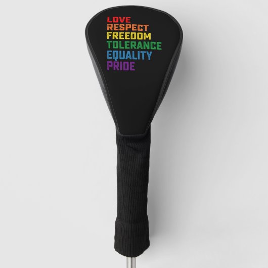 Liefde respect voor vrijheid tolerantie Gelijkheid Golfheadcover (Voorkant)