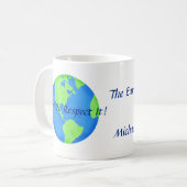 Liefde respecteren de aardse kunstnaam op maat koffiemok (Voorkant links)