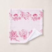 Liefde retro bad handdoek (Wasdoekje)