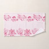 Liefde retro bad handdoek (Handdoek)