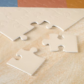 "Liefde" Retro-moderne geometrische kleuren Legpuzzel (Zijkant)