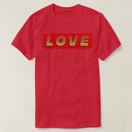 Liefde  retro tekst t-shirt (Design voorkant)