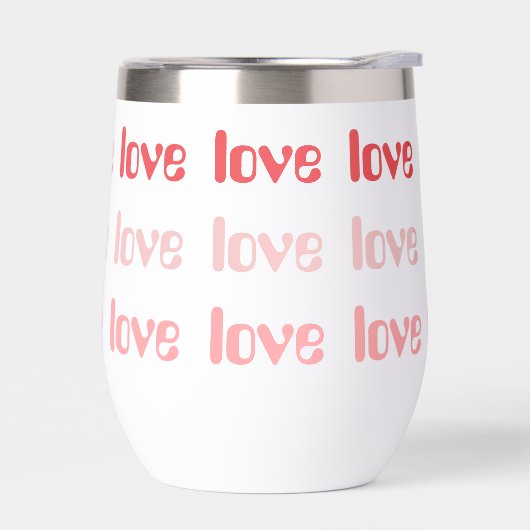 Liefde Retro Typografie Roze en Rood (Links)