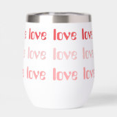 Liefde Retro Typografie Roze en Rood (Achterkant)