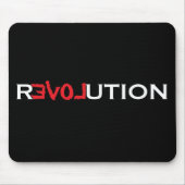 Liefde Revolutie Mousepad - zwart, rood en wit Muismat (Voorkant)