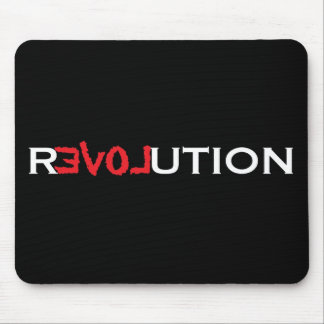 Liefde Revolutie Mousepad - zwart, rood en wit Muismat