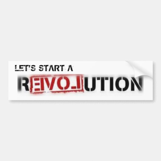 Liefde Revolution Bumpersticker (Voorkant)