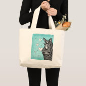 liefde rhino grote tote bag (Voorkant (product))