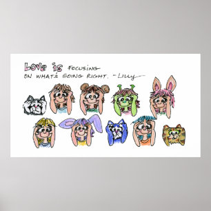 Liefde richt zich op...wet van het aantrekkingskra poster