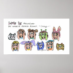 Liefde richt zich op...wet van het aantrekkingskra poster