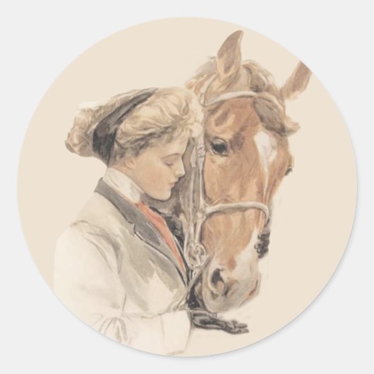 Liefde rijdt op vier benen Sticker (Voorkant)