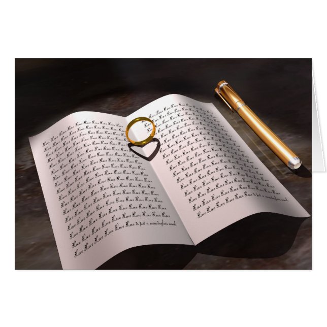 Liefde Ring Hart Schaduw (Voorkant Horizontaal)