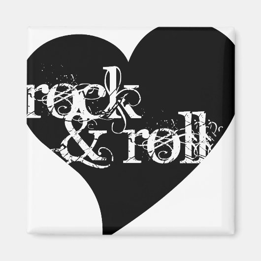 Liefde Rock & Roll Design Magneet (Voorkant)