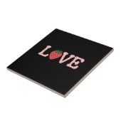 LIEFDE - RODE EN ZWARTE TEGEL TEGELTJE (Zijkant)