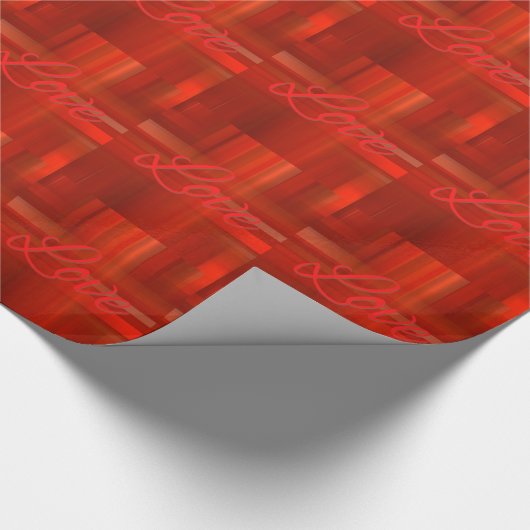 Liefde rode geplakt pakpapier (Hoek)