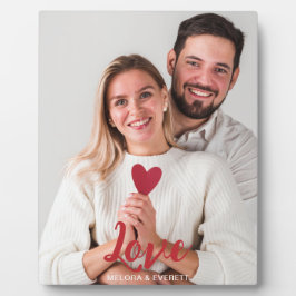 Liefde Rode Hart Foto Paar Valentijnsdag Fotoplaat