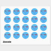 Liefde Rode Hart Trouw Persoonlijk Ronde Sticker (Vel)