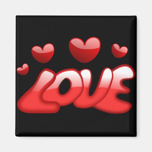 Liefde rode harten magneet (Voorkant)