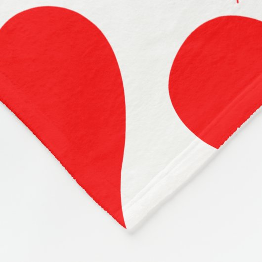 Liefde rode harten rand patroon fleece deken (Hoek)