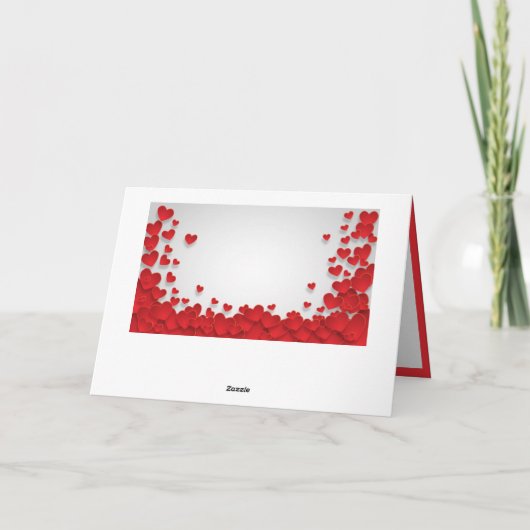Liefde & Rode Harten Valentijnsdag Romance Kaart (Achterkant)