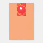 Liefde, rode kaars lichtpost, kerstmis post-it® notes (Voorkant)