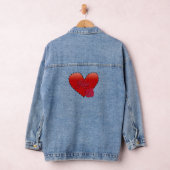 Liefde rode roos hart denim jacket (Hangar)