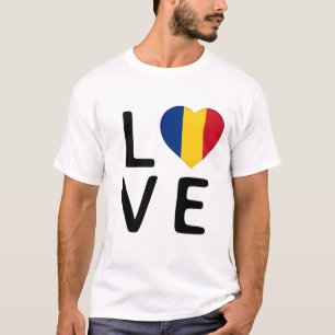 Liefde - Roemeense vlag T-shirt