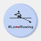 Liefde rokende ondertitel blauw magneet (Voorkant)