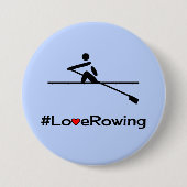 Liefde rokende ondertitel blauw ronde button 7,6 cm (Voorkant)