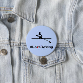 Liefde rokende ondertitel blauw ronde button 7,6 cm